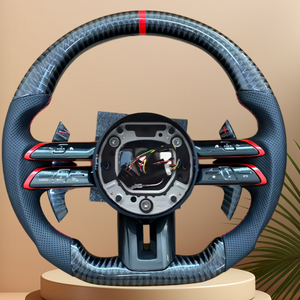 Volante de Fibra de Carbono Genuina para Mercedes Benz W204 W205 W212 W213 W177 W222 W463 <span class=keywords><strong>Clase</strong></span> C E S A GLC GLE G - Product Image 6