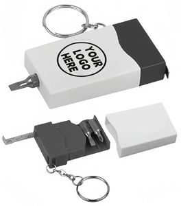 Wholesale 3 in 1 Pocket Tool <b>Screwdriver</b> <b>Set</b> Keychain with Built in Mini Measuring Tape Capsule Shape Hardware Items Low MOQ - Product Image 5