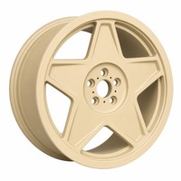 Jante en alliage forgé, design 5 branches, couleur crème ivoire sable, logo personnalisé étoile classique, jante de voiture 15-24 pouces