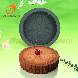 AK 22cm Bois Bûche 3D <span class=keywords><strong>Silicone</strong></span> Mousse Gâteau Moules <span class=keywords><strong>Silicone</strong></span> Chocolat Bougie <span class=keywords><strong>Moule</strong></span> Gâteau Décoration Fournitures Pâtisserie Outil De Cuisson Noir - Product Image 6