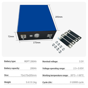 แบตเตอรี่ลิเธียม BLACKCELL 3.2V 280AH แบบ Deep Cycle10000 Lifepo4 สำหรับระบบกักเก็บพลังงาน 48V แบตเตอรี่ 280ah - Product Image 2
