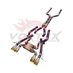 ท่อไอเสีย Vortex Burnt Purple Titanium สำหรับ BMW G80 M3 G82 M4 S58 Valvetronic Single Midpipe Catback Racing Muffler Performance - Product Image 3