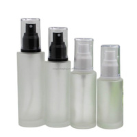 Bouteille vaporisante à épaule plate en verre givré, 20/30/40/50/60/80ml, Spray de parfum, produit cosmétique, pour les yeux