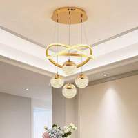 Lustre suspendu LED en aluminium de style moderne, taille moyenne, éclairage de plafond pour la maison et l'hôtel, luminaires suspendus à flux lumineux