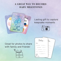 Cartes mignonnes de bébé nouveau-né sur le thème des animaux Cartes jalons de bébé en carton enduit d'art Affiche de voeux pour les photoshoots de nouveau-né