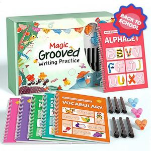 <span class=keywords><strong>Livre</strong></span> de pratique d'écriture manuscrite réutilisable pour enfants Montessori Sank Groove Template Copybook Magic Ink Trace Workbooks pour <span class=keywords><strong>la</strong></span> calligraphie - Product Image 1