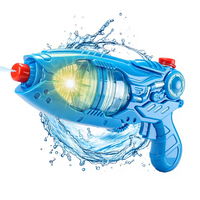 Pistolet à eau en plastique pour enfants, design lumineux multicolore, 350 ml, vente en gros, pas cher, pour l'été et les activités de plein air