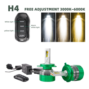Phare de voiture télécommandé 12V K14 <span class=keywords><strong>3</strong></span> (4300K/6000K) H4 LED Canbus faisceau haut/bas pour Cruze IP67 étanche montage universel - Product Image 5