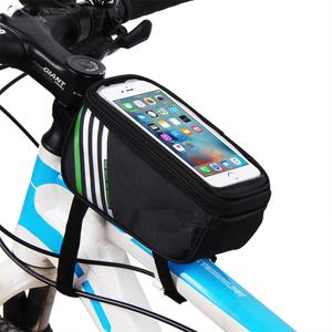 Bolsa de bicicleta de ciclismo impermeable MTB cuadro de bicicleta de carretera tubo frontal 5,0 pulgadas teléfono móvil pantalla táctil bolsa bicicleta accesorios M - Product Image 5