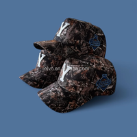 Casquette de baseball non structurée à 5 panneaux, style camouflage personnalisé, visière incurvée, broderie, motif Real Tree Camo, casquette de papa
