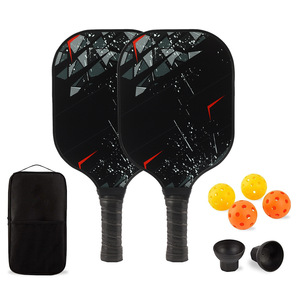 Palas de Pickleball de Fibra de Vidrio de 13.4 mm con Bolsa de Transporte de Nailon y Pelotas de Silicona para Entrenamiento, Entretenimiento y Carreras - Product Image 1