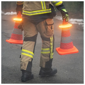 8 Pack Sequential Portable Cone <strong>Lights</strong> for Truck <strong>Emergency</strong> Use Portable RGB Beacon Warning Lamps for Truck &amp; Barricade Safety - Product Image 2