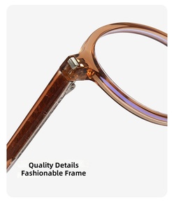 Montura de Gafas Vintage Unisex Ovaladas con Protección Anti Luz <span class=keywords><strong>Azul</strong></span> y Bisagras Metálicas, Estilo <span class=keywords><strong>Retro</strong></span> Personalizado - Product Image 6