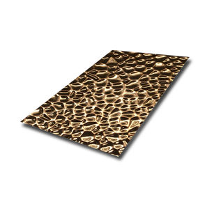 Aisi 304 Feuille de texture métallique martelée en acier inoxydable à revêtement PVD argenté Métaux et produits métalliques de haute qualité - Product Image 1