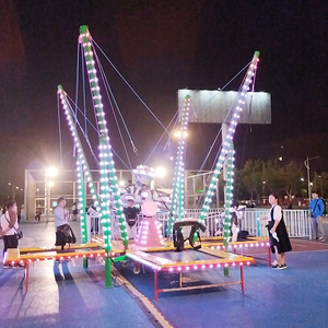 Terrain de jeux intérieur extérieur de haute qualité Fitness <span class=keywords><strong>Jumping</strong></span> Trampoline Kids Rectangle Bungee Trampoline avec lumière Led à vendre - Product Image 1