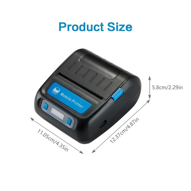 80mm Express Delivery Portable Handy Thermal Receipt Label Printer