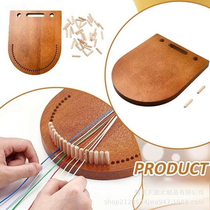 Outil de tissage de bracelet en bois, forme de cœur, bois massif, kit de fournitures pour la fabrication de bijoux DIY, pour la création de bracelets - Product Image 4