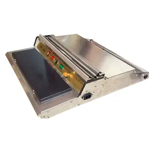 Small scale shrink wrap packaging machine semi automatic plastic stretch film food cling wrapping machine