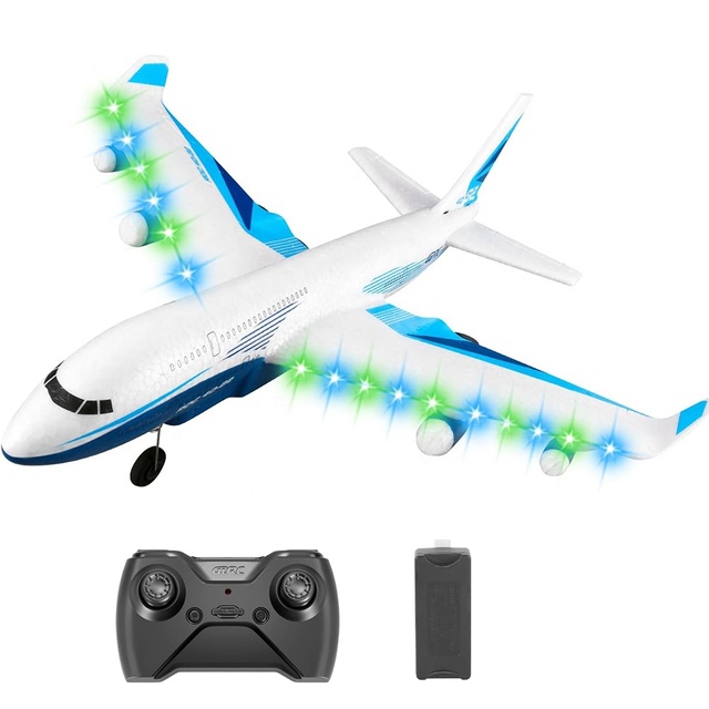 Outdoor Game Stunt Plane 8-Channel Remote Control Ready-to-Fly RC Airplane Auto Return Follow Me Camera Charger Batteries