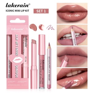 Kit de soin des lèvres Lakerain Iconic Mini 3 en 1 : Crayon à lèvres, Rouge à lèvres mat révolutionnaire, <span class=keywords><strong>Gloss</strong></span> à lèvres au collagène. Kits pour les lèvres, Marque privée, Personnalisable. - Product Image 5