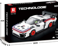 Reobrix 792 City, Coche Deportivo Blanco Pequeño, Modelo de Vehículo para Armar, Bloques de Construcción para Niños, Juguetes de Construcción, Hobbies