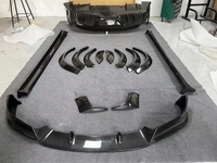 Runde mise à niveau Topcar Style Kit de carrosserie en Fiber de carbone pour Tesla Model X Auto Parts Lèvre avant Jupes latérales Roue Sourcils Diffuseur arrière