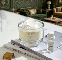 Ensemble diffuseur de pierres de sel de cristal de luxe, sel de l'Himalaya naturel, parfum d'ambiance pour la maison, aromathérapie, cadeau avec huile essentielle