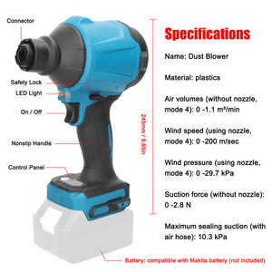 Bnmj เครื่องเป่าลมไร้สายอเนกประสงค์แบบ DIY แบตเตอรี่21V แบบไร้แปรงถ่านฟังก์ชั่นการดูดฝุ่น6.5Ah เกรดอุตสาหกรรม1.1M/นาที21V - Product Image 5