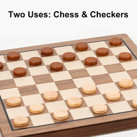 Dericsson Échiquier en bois unisexe 2 en 1 de haute qualité, écologique, jeu de société magnétique de luxe, personnalisable