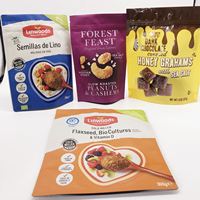 Vente en gros de sacs d'emballage alimentaire réutilisables thermoscellés en plastique autoportants pour frites, biscuits, mélanges de snacks