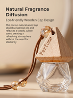 Diffuseur de voiture en bois simple et élégant avec couvercle, options 5ml/8ml/10ml, bouchon à vis, émission de parfum équilibrée