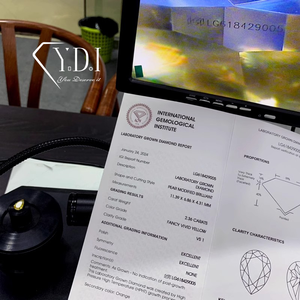 Pink Lab Create Diamonds 1.5 CT CVDルースストーンペアカットファンシービビッドカラーVS EXルースダイヤモンドIGI GIA人工合成 - Product Image 3