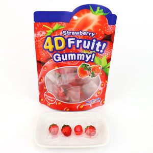 4D Fruits <span class=keywords><strong>Gummy</strong></span> Fudge Snacks Confitería 3D Fruit Shaped Jelly <span class=keywords><strong>Gummy</strong></span> Caramelos con relleno de mermelada - Product Image 2