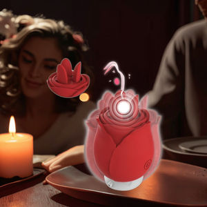 USB-betriebenes 7-Gang-Mini-Rosen-Sexspielzeug <span class=keywords><strong>Happy</strong></span> Meeting Vibrator mit Saug-und Klitoris-Massage gerät Big Mouth Regular Rose <span class=keywords><strong>Toy</strong></span> - Product Image 4