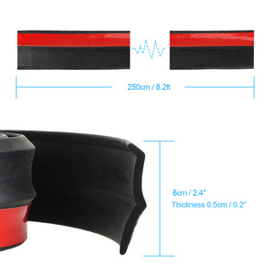 2.5M Car Front Bumper Lip <b>Rubber</b> <b>Strip</b> Foam Front Lip Side Skirt Protective Cover External Lip Anti-collision <b>Strip</b> - Product Image 2