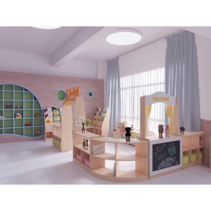 Ensemble table et chaises pour enfants, design moderne, meubles en bois massif pour élèves de la maternelle - Product Image 1