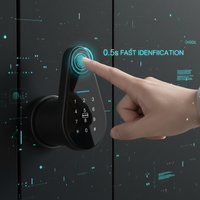Glomarket 2026 TTLock Serrure Intelligente à Pêne dormant pour Appartement Airbnb, Verrou de Porte Sans Clé avec Empreinte Digitale, Mot de Passe, Carte IC, Loquet Simple