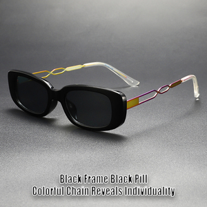 <span class=keywords><strong>Gafas</strong></span> Ópticas Rectangulares Vintage para Hombre, <span class=keywords><strong>Gafas</strong></span> con Filtro <span class=keywords><strong>de</strong></span> Luz Azul para Mujer, Diseño Moderno con Patillas Decorativas Impresas a Color, 2026 - Product Image 3