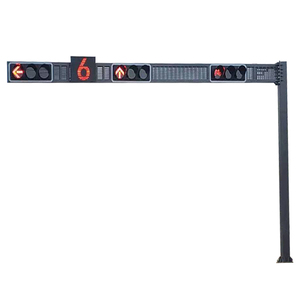 Sản phẩm phổ biến mạ kẽm đèn giao thông cực với đôi tiếp cận cánh tay cho đường - Product Image 5