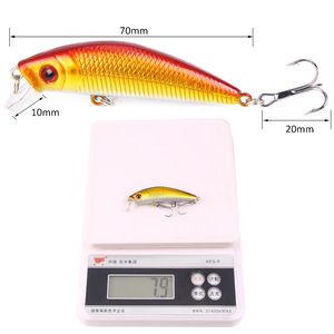 Cross Border Minnow <b>Lure</b> 7cm 8.5g High Carbon Steel Hook Plastic Hard Bait For Bass <b>Fishing</b> Midwater Baits - Product Image 2