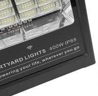 Projecteur LED Solaire 200W Direct Usine, Étanche IP65, Détecteur Crépusculaire, Télécommande, en Aluminium et Verre Trempé, pour Jardin