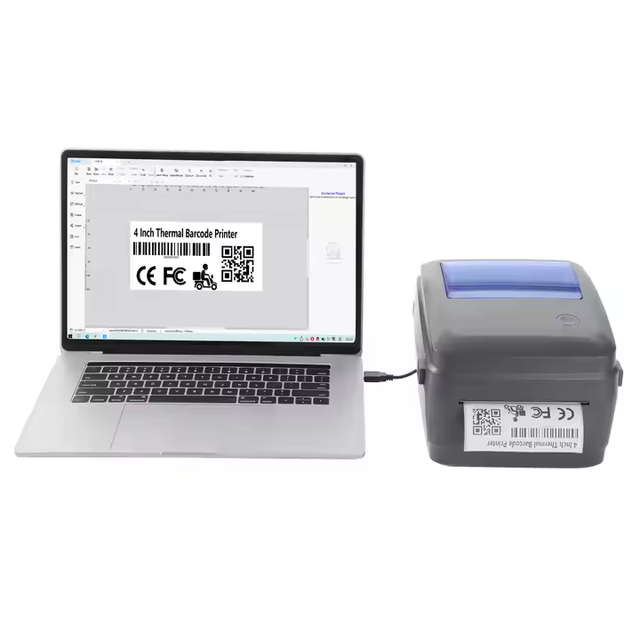 4 Inch Direct Thermal Adhesive Shipping Label Printer Barcode Sticker Printer for Waybill Printing