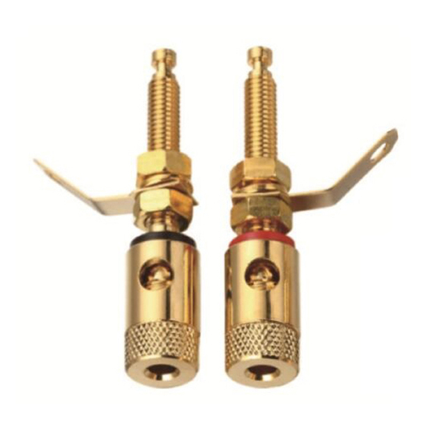 Gold Plating M5 Screw Speaker Amplifier Binding Post Banana Jacks Connectors