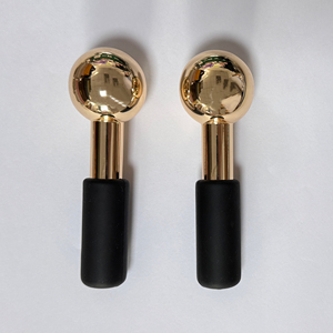 Electroplate Gold Finish Stainless Steel Skin Care Tools Finish Globes <b>Ice</b> Roller <b>Balls</b> for Face - Product Image 2