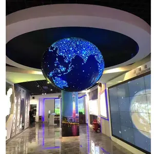 HD Full color LED screen display custom hanging p2 LED ball round display flexible round curve spherical led screen