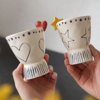 Tasse créative en céramique brute peinte à la main avec motif floral 3D, tasse à thé exquise pour l'après-midi, cadeau d'affaires, compatible micro-ondes