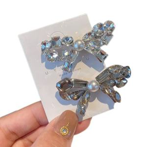 Gran oferta, Clip de flecos de diamante a la moda, horquilla delicada, temperamento, pinza de pelo para chica brillante de diamante, Clip de lazo, accesorios para el cabello - Product Image 1
