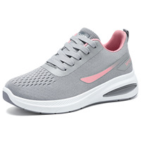 Chaussures de sport compactes, respirantes en maille, décontractées, à semelle souple pour le voyage, design bicolore