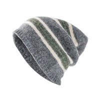 Bonnet en acrylique Jacquard en gros Chapeau d'hiver brodé en 3D avec rayure élastique Design à la mode Casquette chaude d'automne et d'hiver