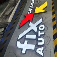 Letras LED 3D Personalizadas para Edificios Comerciales, Resistentes al Agua para Exteriores, Logotipos de Acero Inoxidable y Acrílico